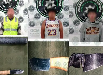 Arrestan en “Chole” a tres hombres con armas prohibidas