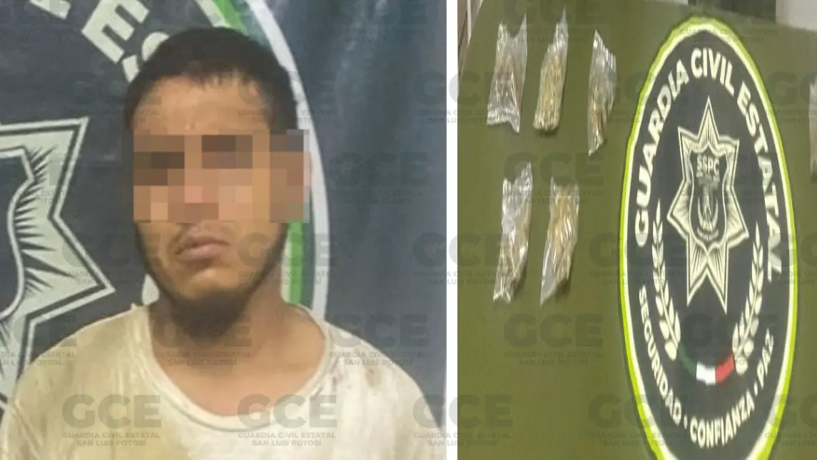 Detienen a joven con presunta marihuana en operativo de la GCE en Ciudad Valles