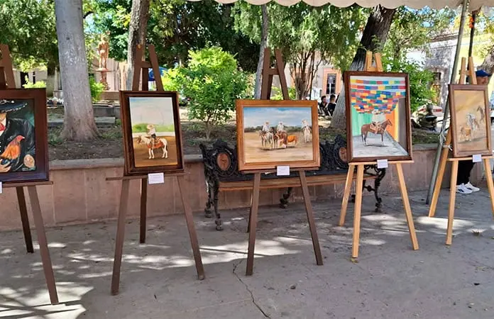 Exponen muestra pictórica de charrería