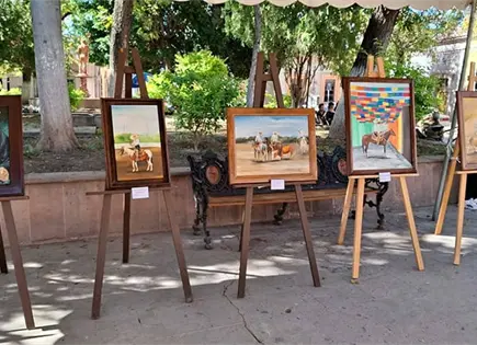 Exponen muestra pictórica de charrería