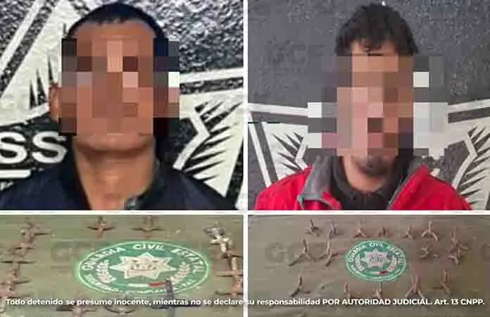 Con ponchallantas, arrestan a sujetos en Matehuala