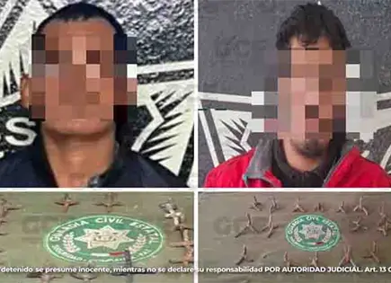 Con ponchallantas, arrestan a sujetos en Matehuala