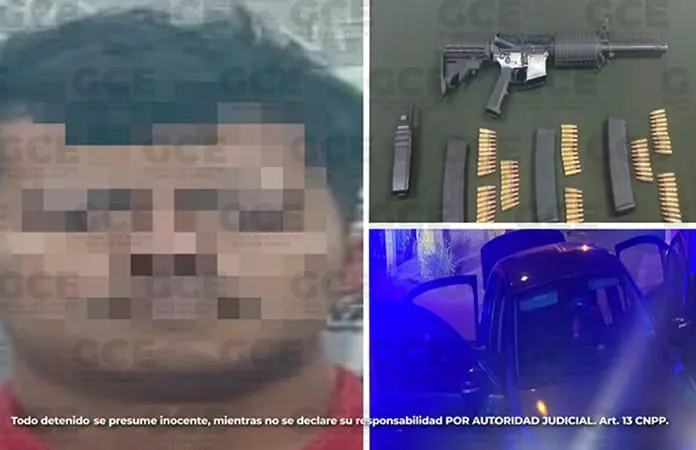 Hombre armado enfrenta a policías en Matehuala