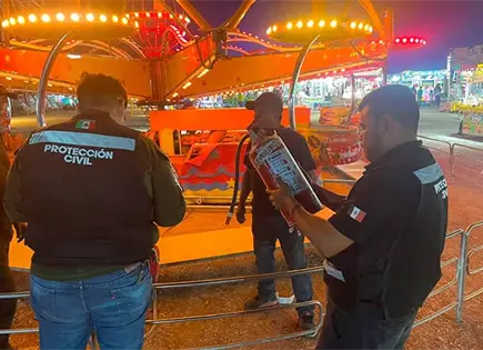 Verifican los juegos mecánicos de la feria