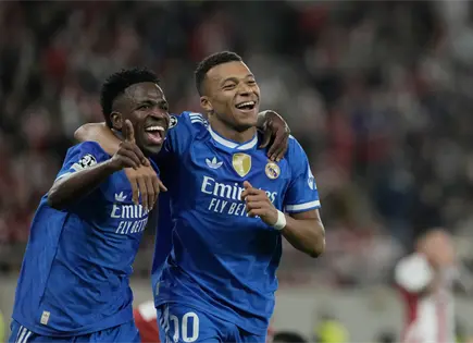 Vinícius y Mbappé lideran victoria del Real Madrid