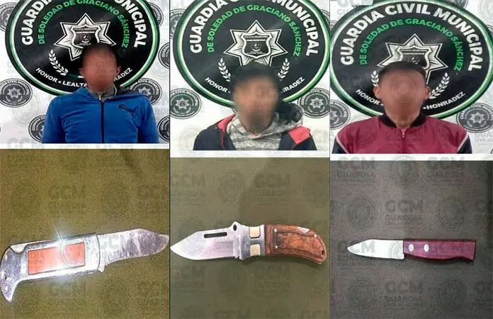 Con armas blancas, sorprenden a vándalos 