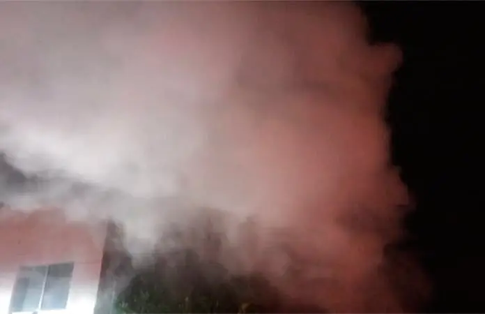 Incendio en casa en Col. las Cumbres