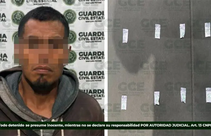 Aprehenden a sujeto con dosis de “cristal”