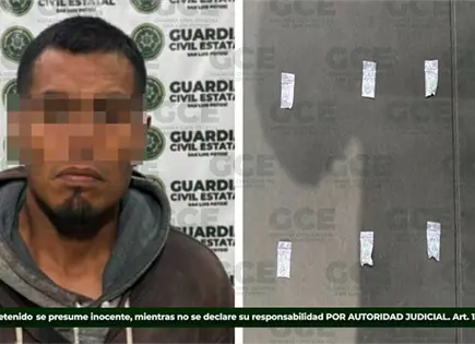 Aprehenden a sujeto con dosis de "cristal"