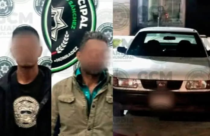 Atrapan a 2 individuos por tripular un vehículo robado