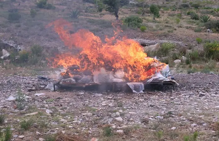 La FGR incinera más de 90 kilos de enervante