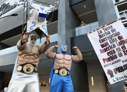 Protesta en Plaza Mítikah por gentrificación en Ciudad de México