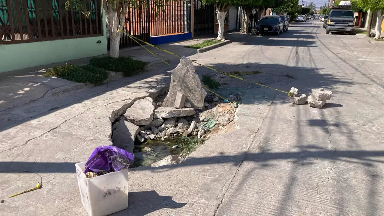 Atenderán socavón en la Providencia en primeros días de diciembre