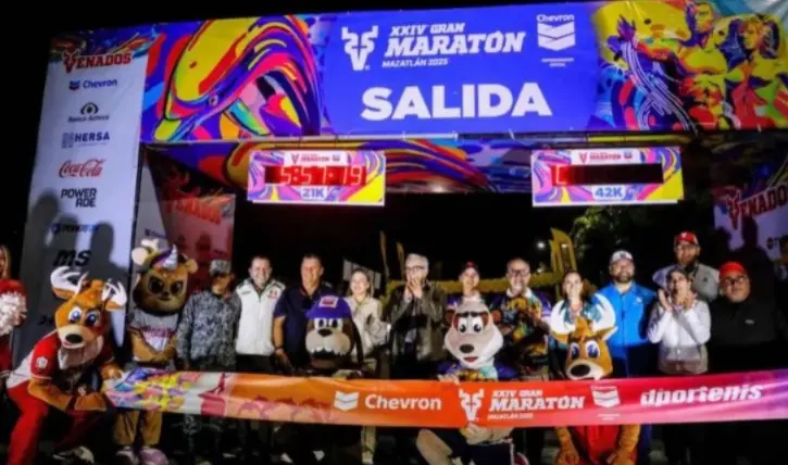 Mazatlán celebra la participación de más de 6 mil corredores en su Maratón Internacional 2025