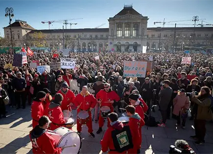 Croatas protestaron en marcha contra fascismo