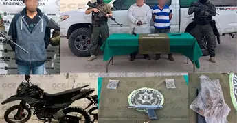 Caen tres maleantes armados y con droga