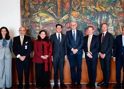 Encuentro en la SRE entre Embajador de Suecia y representantes mexicanos