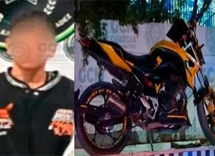 Joven se paseaba en motocicleta “caliente”