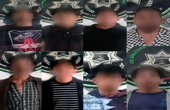 Arrestan a ocho sujetos con “cristal” y enervantes