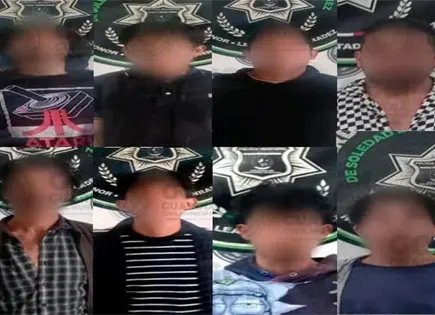 Arrestan a ocho sujetos con “cristal” y enervantes