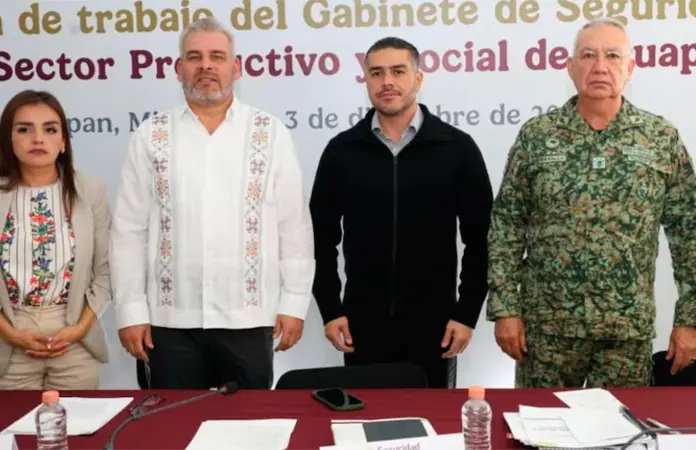 Harfuch se reúne de nuevo con Grecia Quiroz y Ramírez Bedolla