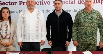 Harfuch se reúne de nuevo con Grecia Quiroz y Ramírez Bedolla