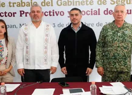 Harfuch se reúne de nuevo con Grecia Quiroz y Ramírez Bedolla