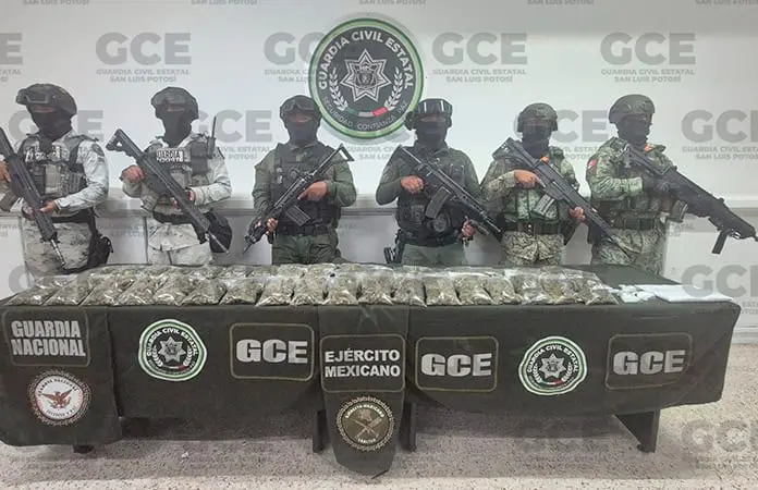 Incauta GCE cinco kilos de marihuana