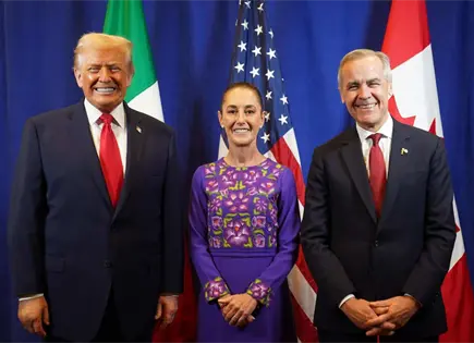 Sheinbaum, Trump y Carney acuerdan trabajo en temas comerciales