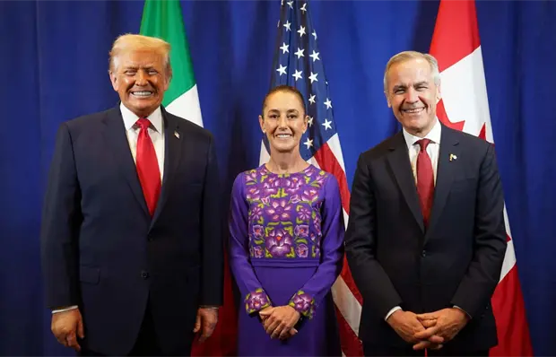Sheinbaum, Trump y Carney acuerdan trabajo en temas comerciales