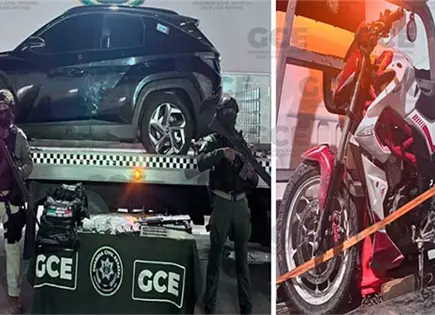 Incautan vehículos y equipo táctico Incautan vehículos y equipo táctico