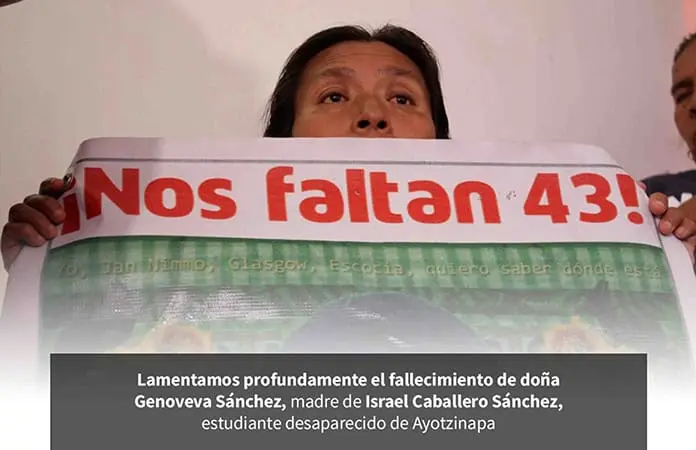 Muere madre de estudiante de Ayotzi