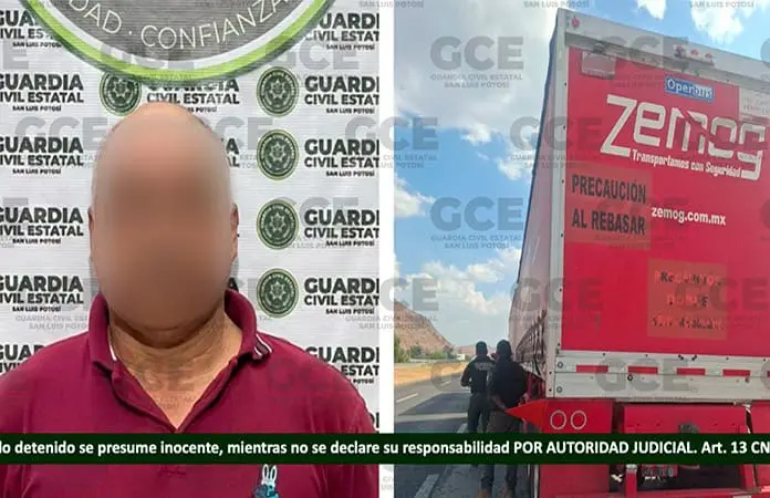 Detienen a trailero que llevaba remolque robado