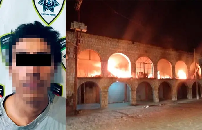 Vándalo es arrestado por quemar locales