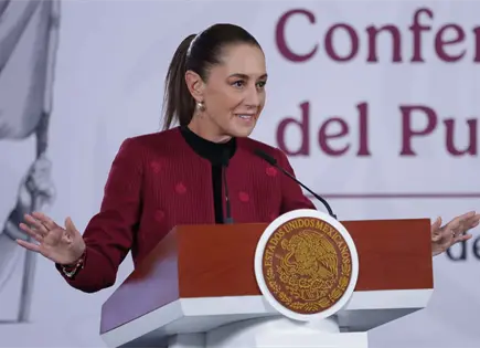 Claudia Sheinbaum destaca protección a jueces con figura de jueces sin rostros Claudia Sheinbaum destaca protección a jueces con figura de jueces sin rostros