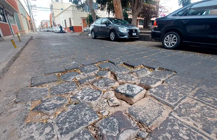 Se multiplican los baches en el Centro