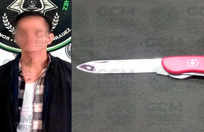 Vándalo cargaba una navaja en Col. Foresta