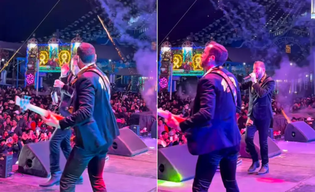 Vocalista de Los Titanes de Durango golpeado por lata en show