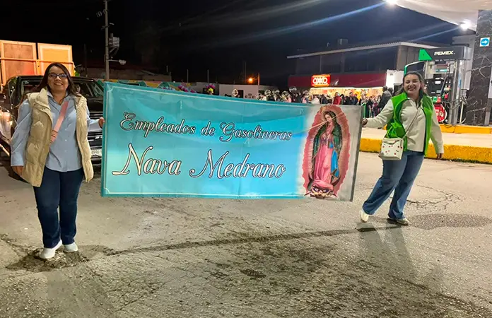 Devoción en festejos a la Guadalupana