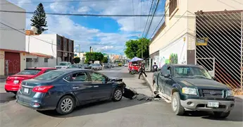 Conductor no cede el paso y causa accidente