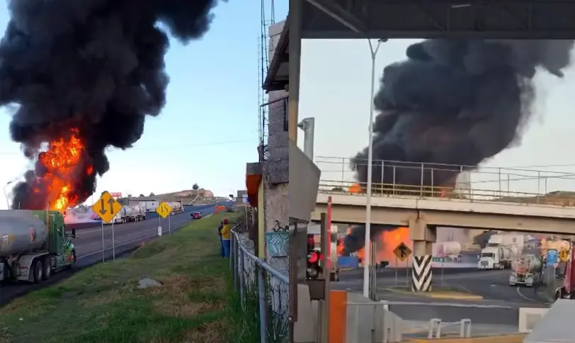 Explosión de pipa provoca cierre total de la autopista México–Tuxpan
