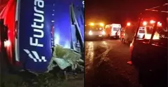 Volcadura de autobús en la México-Tampico deja cinco muertos