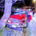 Se estampa camioneta contra árbol; un herido