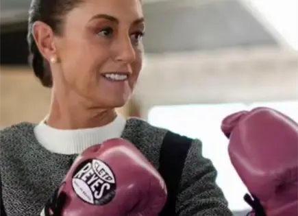 Sheinbaum boxea con Diana Fernández en Ciudad Juárez Sheinbaum boxea con Diana Fernández en Ciudad Juárez