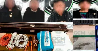 En flagrancia, detectan a cuatro ladrones