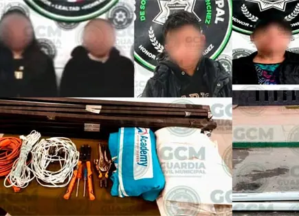 En flagrancia, detectan a cuatro ladrones