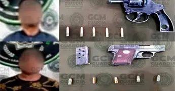 Detectan a dos pistoleros causando esc&aacute;ndalo