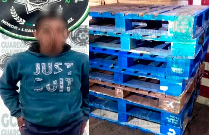 Hampón hurtaba tarimas en una Bodega Aurrerá