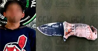 "cachan" a un joven con objeto punzocortante