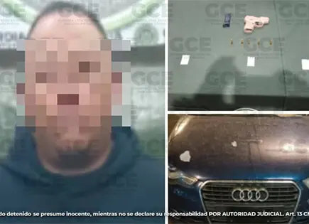 Arrestan a expolic&iacute;a municipal armado y con coca&iacute;na